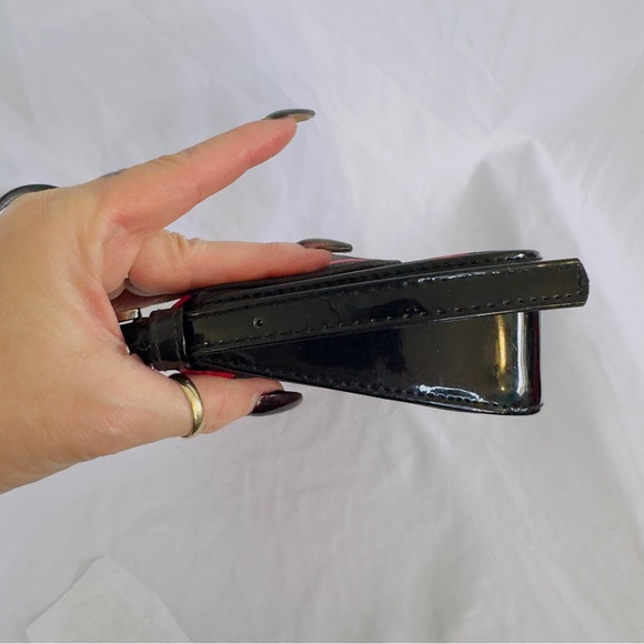 For Nine Lips NWOT Purse Baguette Bag Black Pink Red Kiss Rockabillly Pinup - Picture 7 of 11